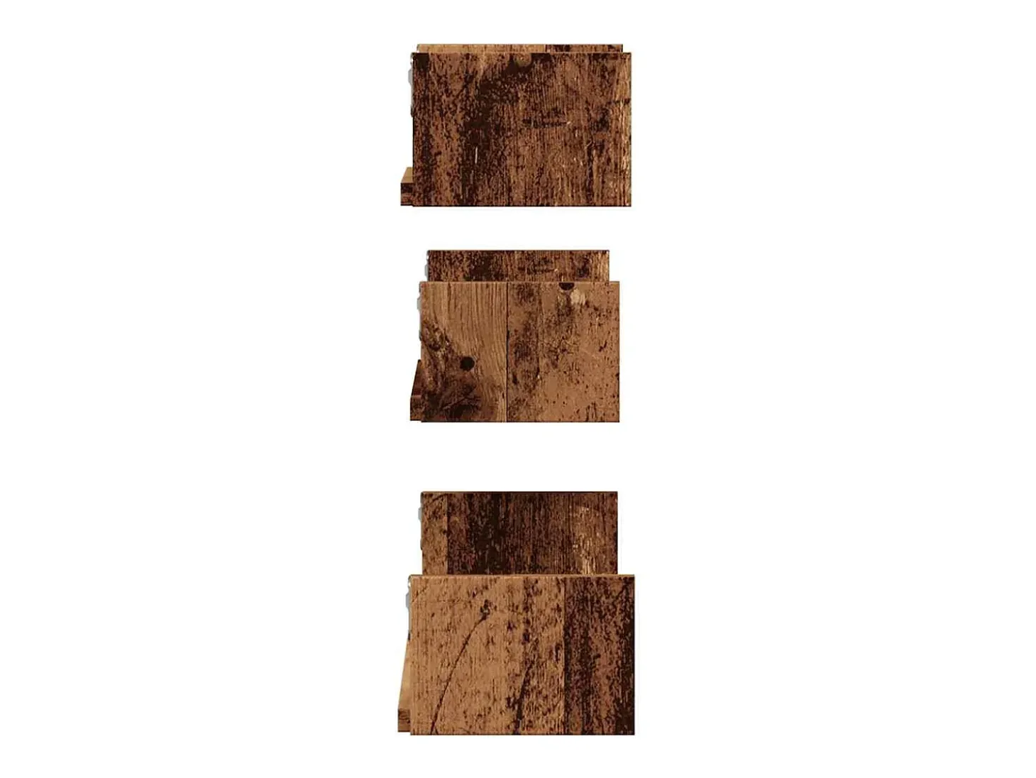 Estantes de pared 3 piezas madera vieja madera de ingeniería