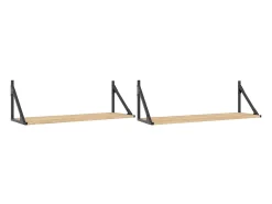 Estantes de pared 2 piezas roble sonoma 80x25x25,5 cm