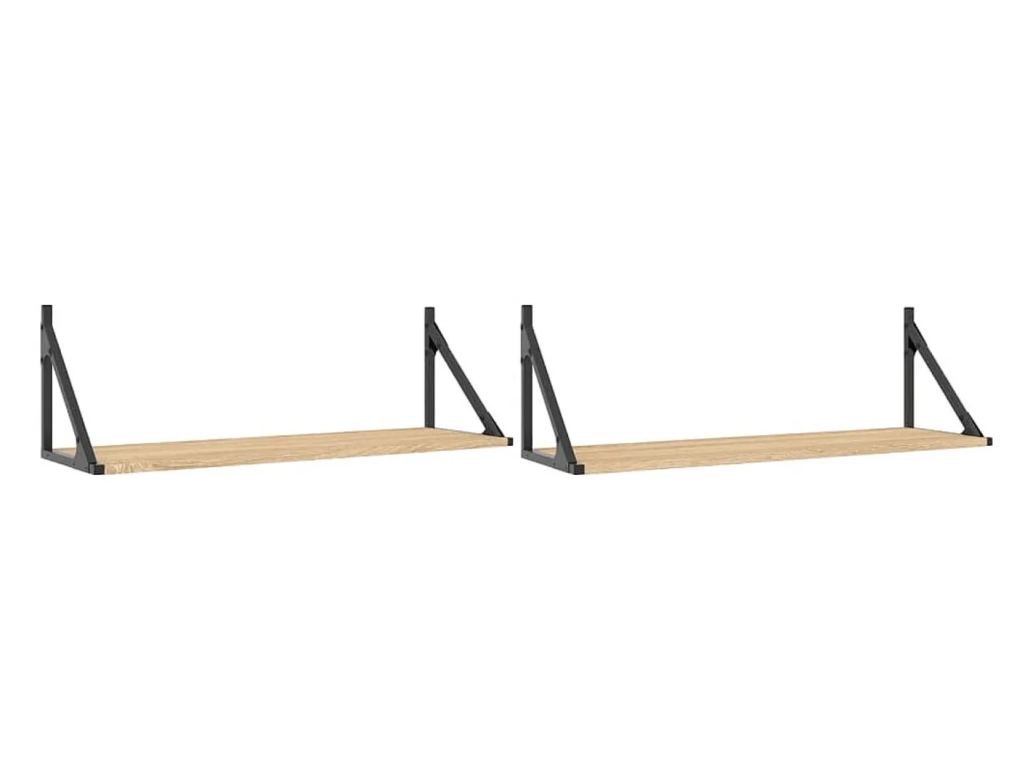 Estantes de pared 2 piezas roble sonoma 80x25x25,5 cm