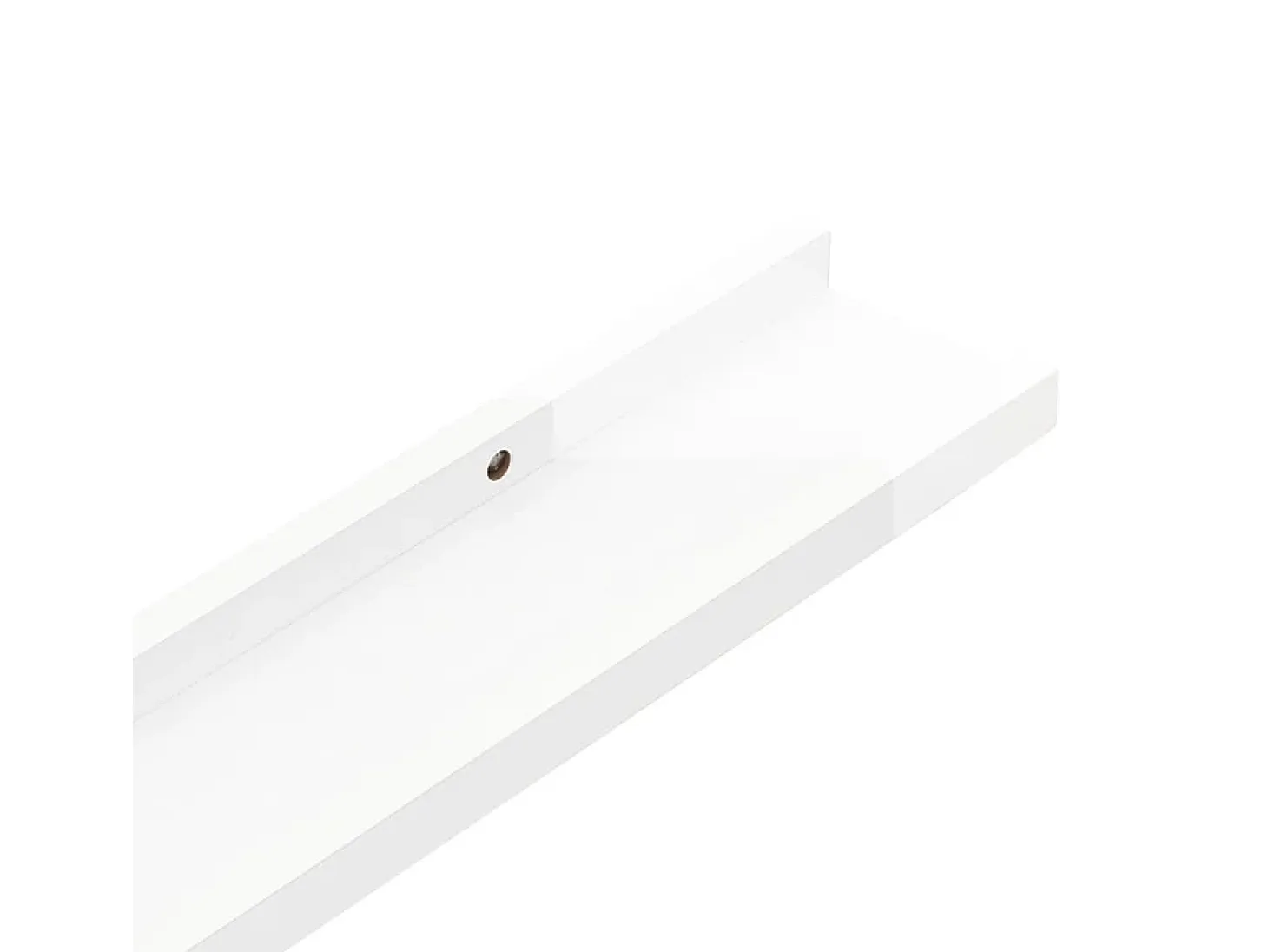 Estantes de pared 4 piezas Blanco brillo 60x9x3 cm