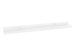 Estantes de pared 4 piezas Blanco brillo 60x9x3 cm