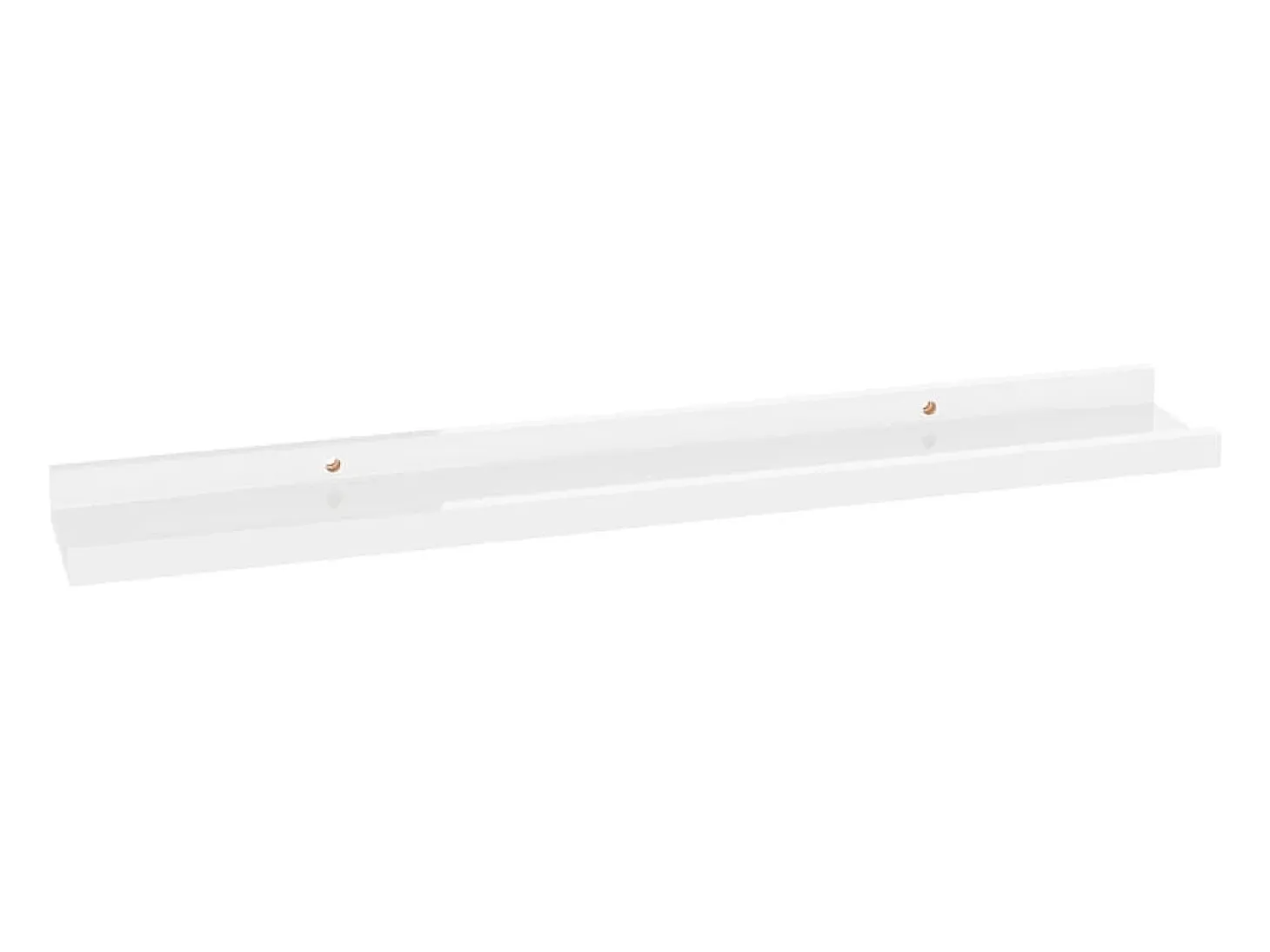 Estantes de pared 4 piezas Blanco brillo 60x9x3 cm