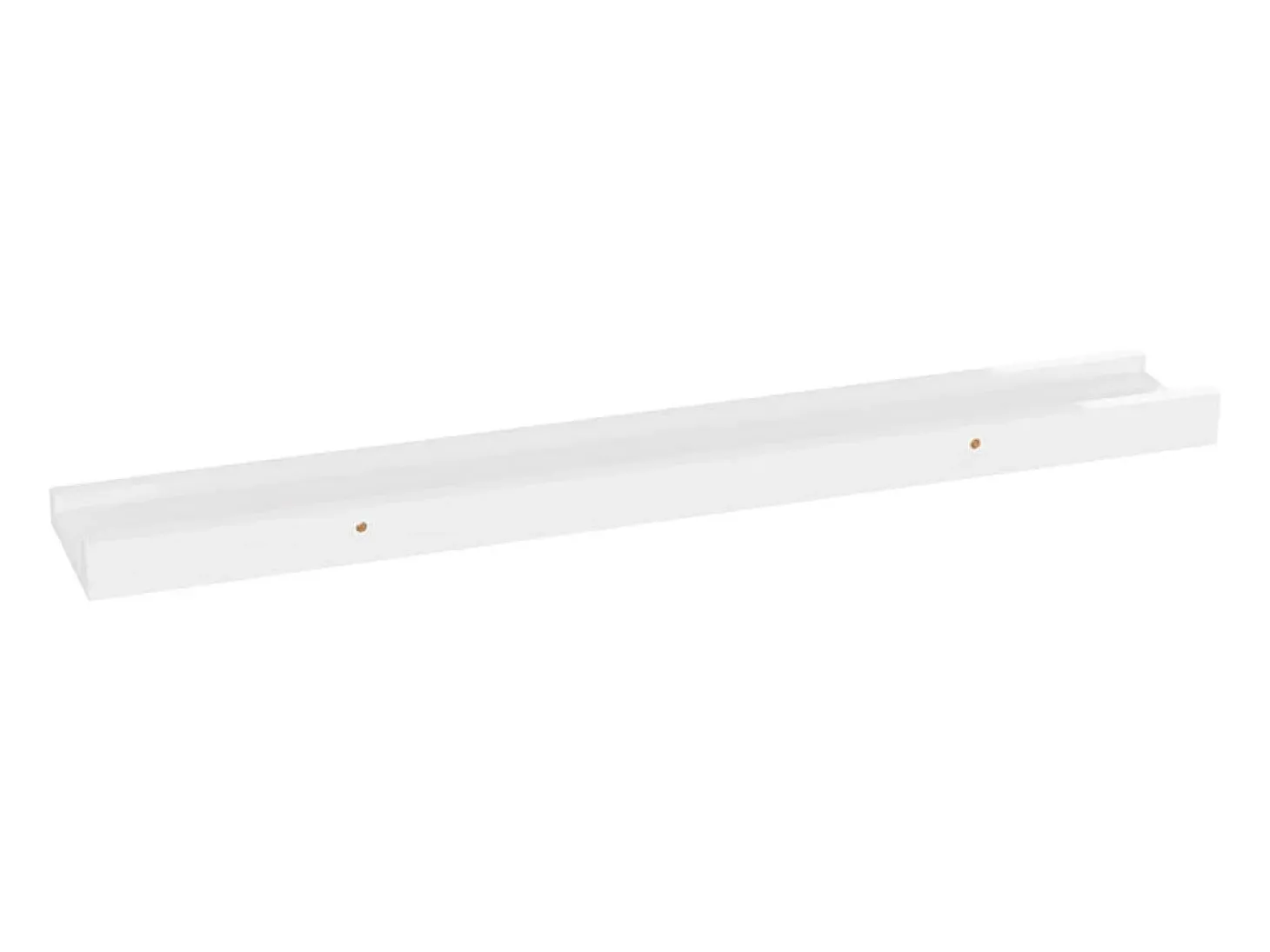 Estantes de pared 4 piezas Blanco brillo 60x9x3 cm