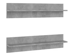 Estantes de pared 2 piezas Gris hormigón 80x11,5x18cm madera de ingeniería