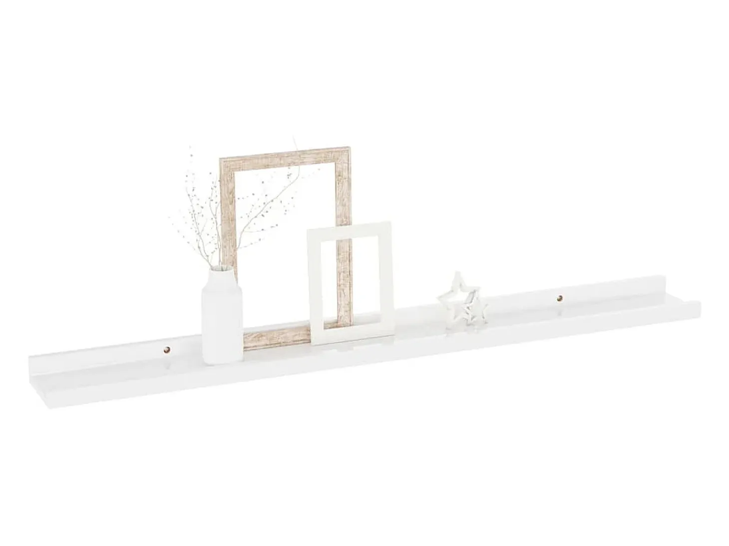 Estantes de pared 4 piezas Blanco brillo 80x9x3 cm