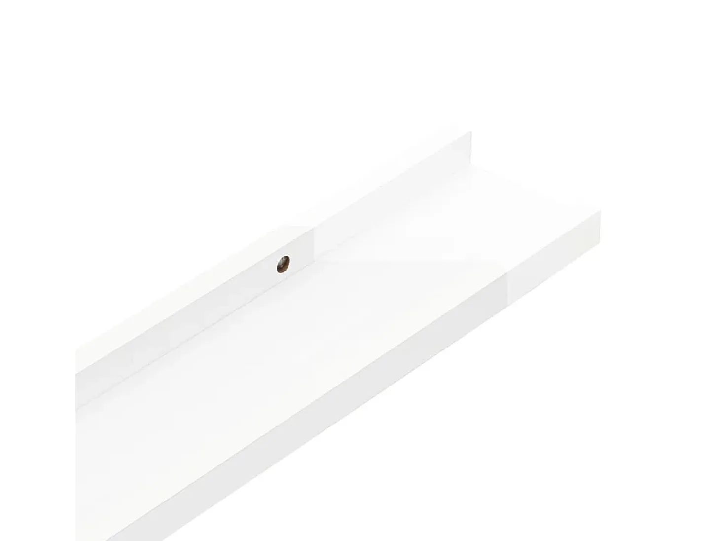 Estantes de pared 4 piezas Blanco brillo 80x9x3 cm