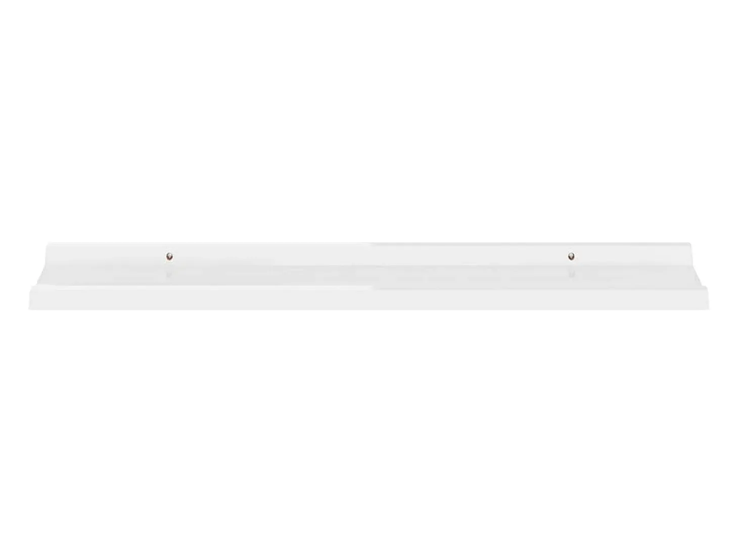 Estantes de pared 4 piezas Blanco brillo 80x9x3 cm