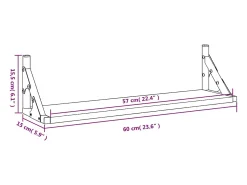 Estantes de pared 2 piezas roble sonoma 60x15x15,5 cm