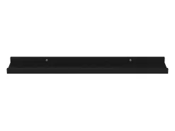 Estantes de pared 4 piezas Negro 60x9x3 cm