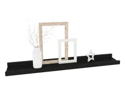 Estantes de pared 4 piezas Negro 60x9x3 cm