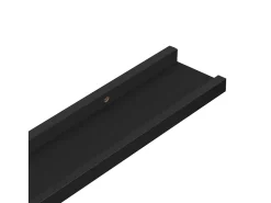 Estantes de pared 4 piezas Negro 60x9x3 cm