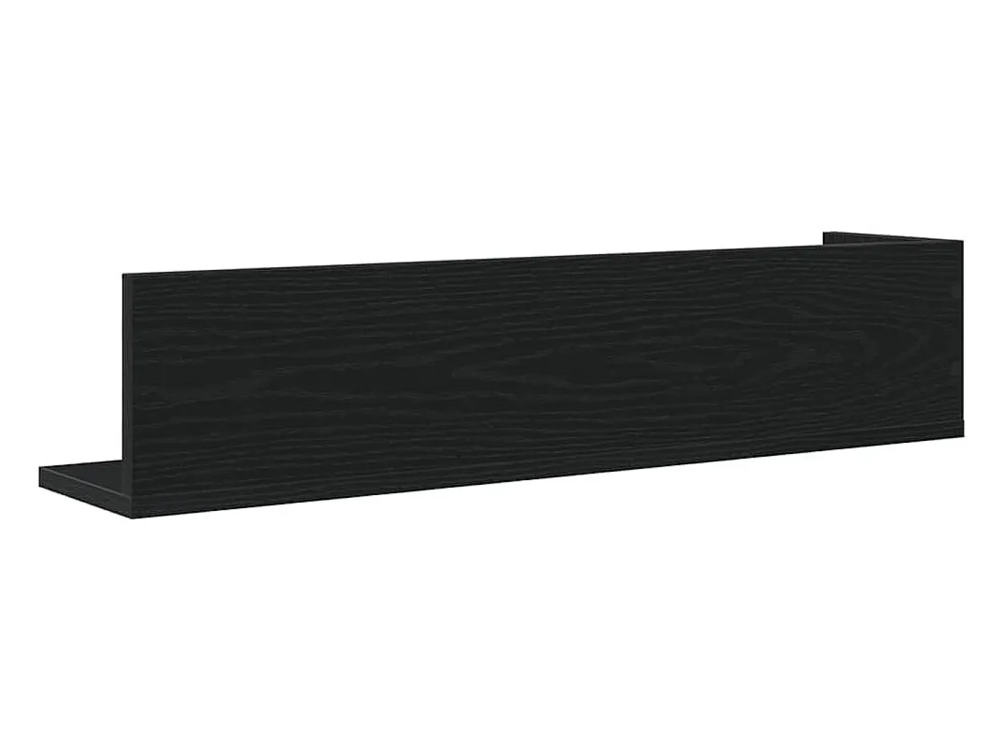 Estantes de pared 2 piezas negro 75x16,5x16,5 cm madera de ingeniería