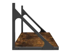 Estantes de pared 2 piezas roble ahumado 80x25x25,5cm madera de ingeniería