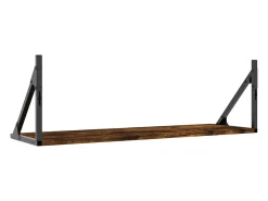 Estantes de pared 2 piezas roble ahumado 80x25x25,5cm madera de ingeniería
