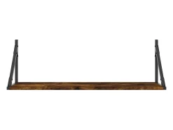 Estantes de pared 2 piezas roble ahumado 80x25x25,5cm madera de ingeniería