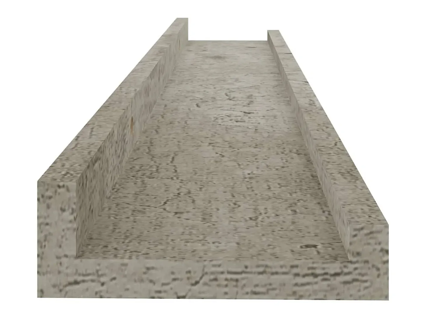 Estantes de pared 4 piezas Gris hormigón 60x9x3 cm