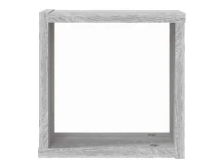 Estantes de pared 4 piezas Gris 26 x 15 x 26 cm Madera de ingeniería