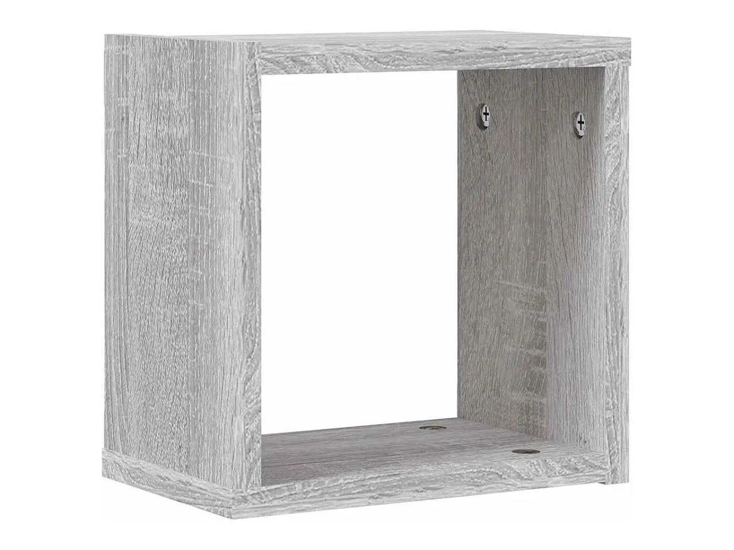 Estantes de pared 4 piezas Gris 26 x 15 x 26 cm Madera de ingeniería