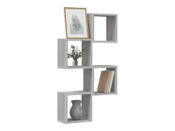 Estantes de pared 4 piezas Gris 26 x 15 x 26 cm Madera de ingeniería