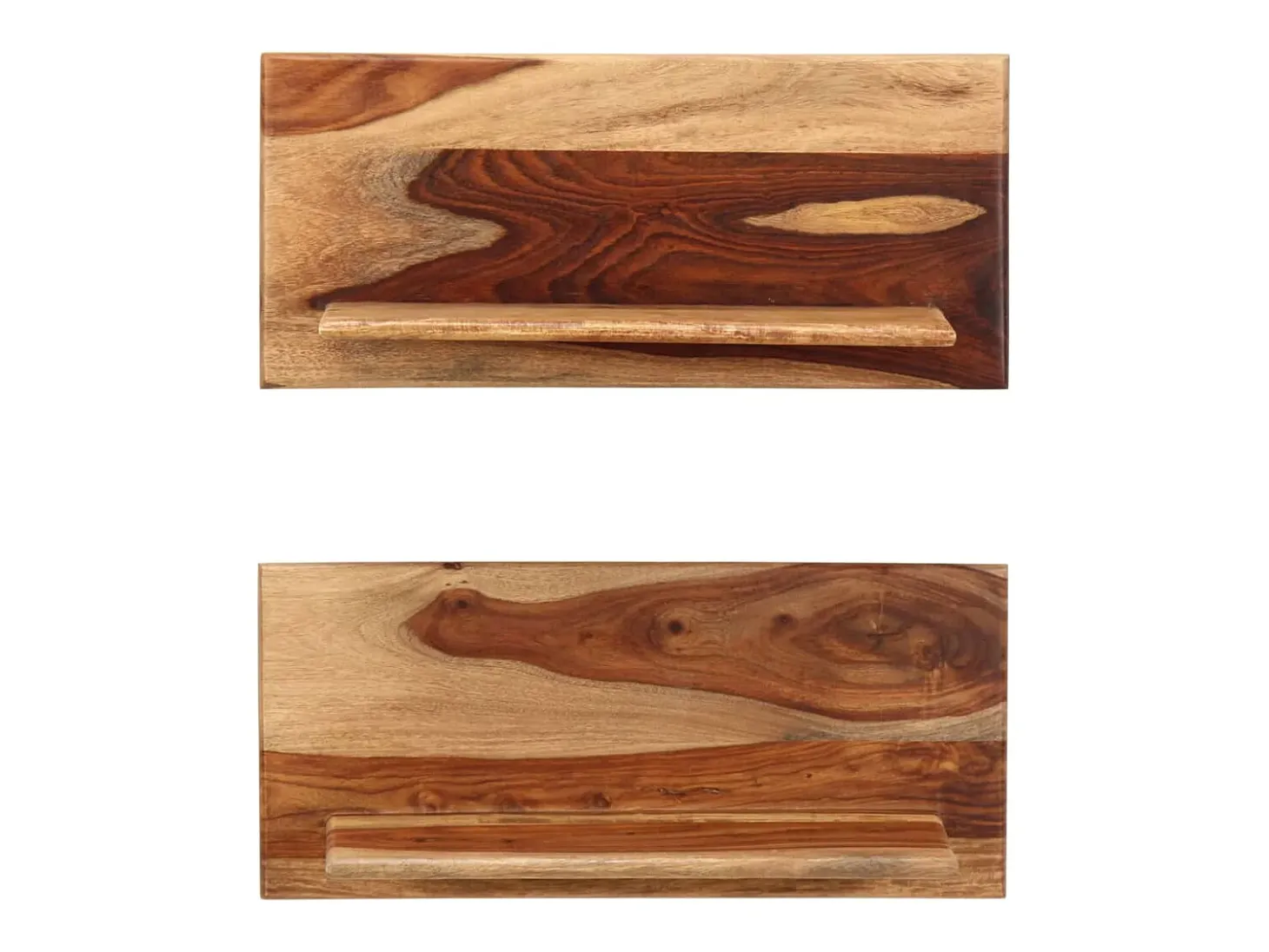 Estantes de pared 2 uds 58 x 26 x 20 cm Madera maciza