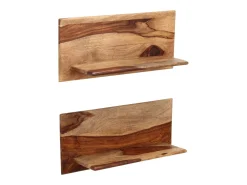 Estantes de pared 2 uds 58 x 26 x 20 cm Madera maciza
