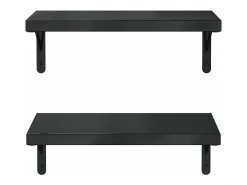 Estantes de pared 2 uds acero inoxidable negro 50x23,5 cm ES428422