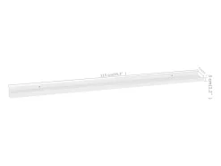 Estantes de pared 2 uds Blanco brillo 115x9x3 cm