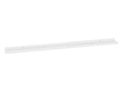 Estantes de pared 2 uds Blanco brillo 115x9x3 cm