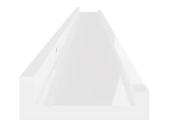 Estantes de pared 2 uds Blanco brillo 115x9x3 cm