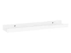 Estantes de pared 4 uds Blanco brillo 40x9x3 cm