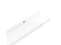 Estantes de pared 4 uds Blanco brillo 40x9x3 cm
