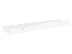 Estantes de pared 4 uds Blanco brillo 40x9x3 cm