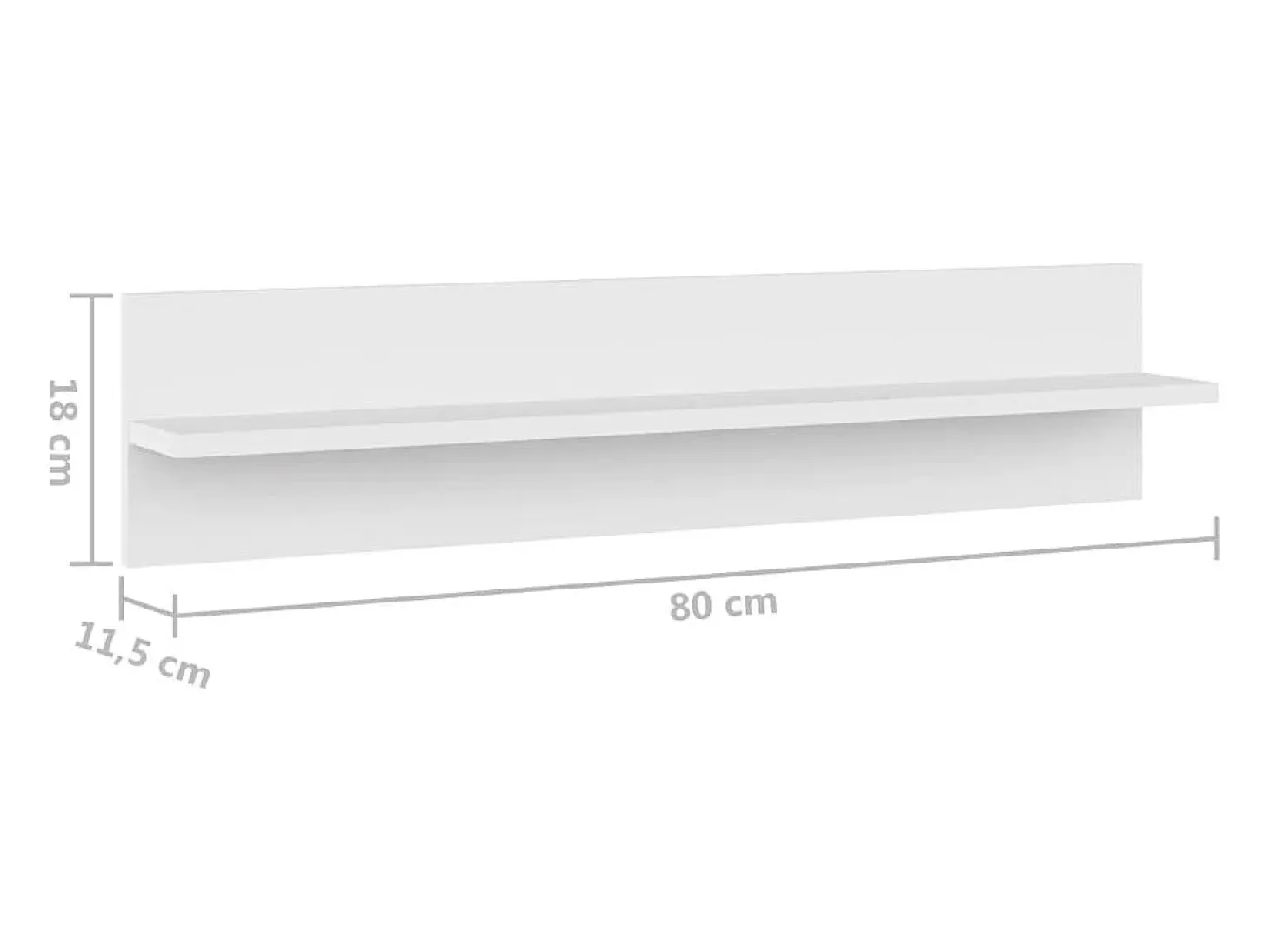 Estantes de pared 4 uds Blanco 80x11,5x18 cm madera de ingeniería