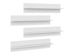 Estantes de pared 4 uds Blanco 80x11,5x18 cm madera de ingeniería