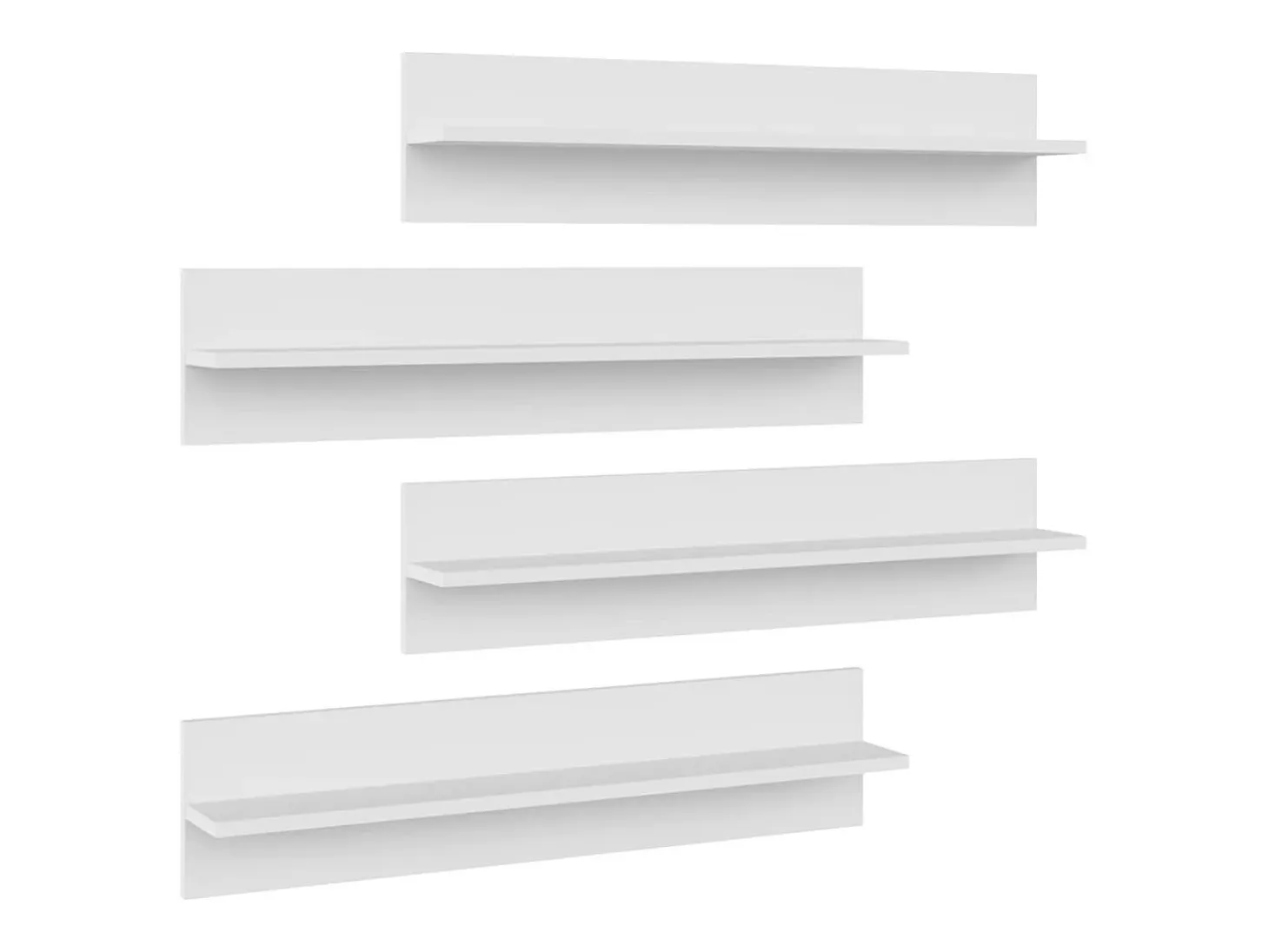 Estantes de pared 4 uds Blanco 80x11,5x18 cm madera de ingeniería