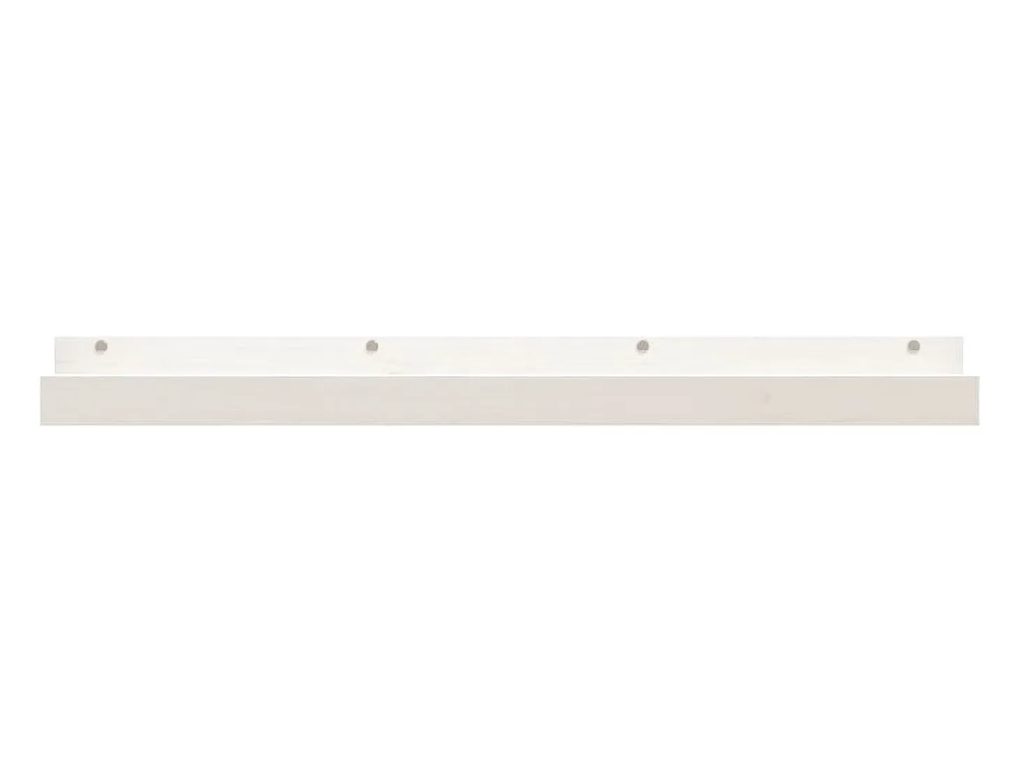 Estantes de pared 2 uds Blanco 110x12x9 cm Madera maciza de pino