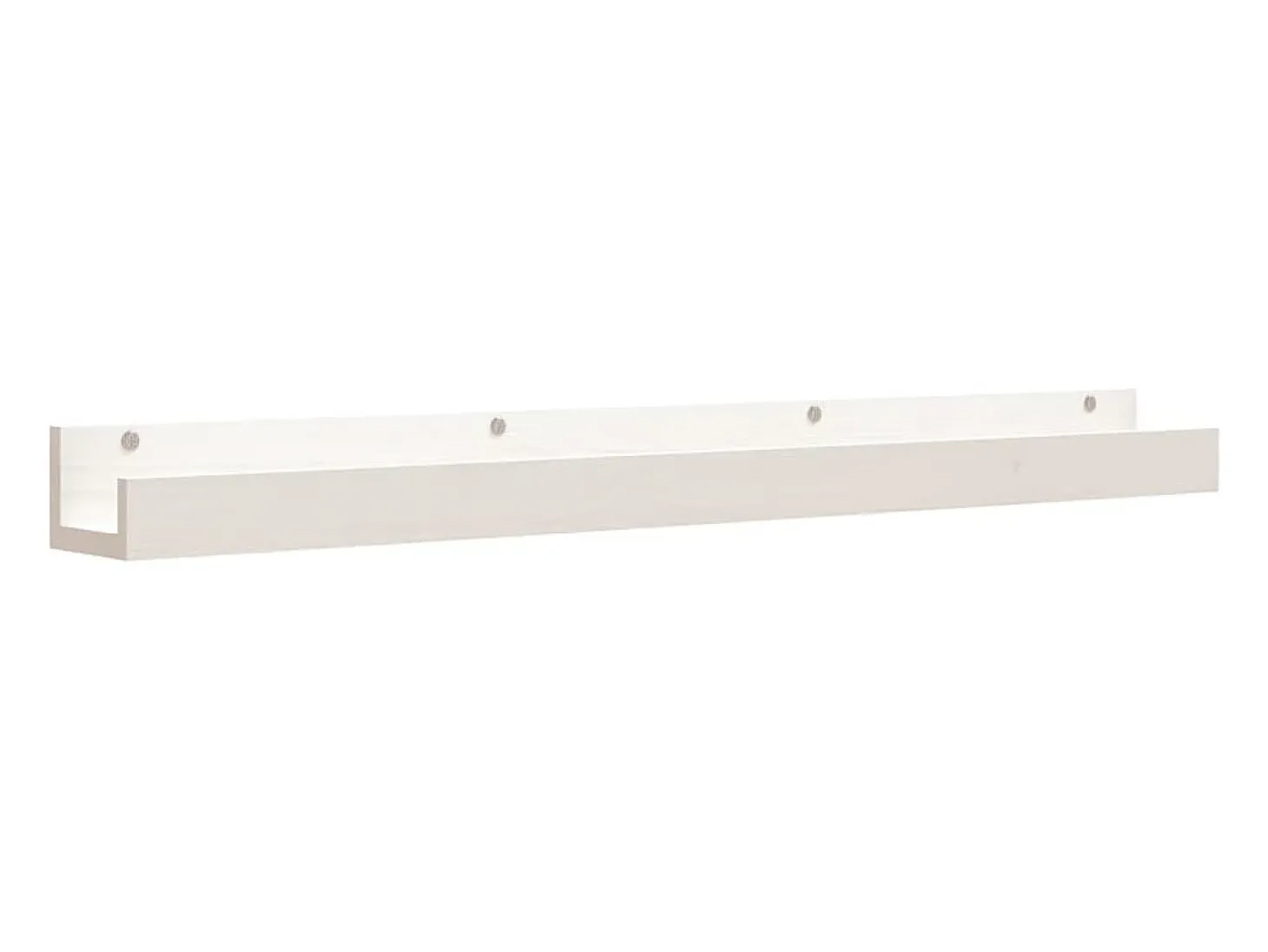 Estantes de pared 2 uds Blanco 110x12x9 cm Madera maciza de pino