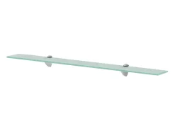 Estantes de pared 2 uds Cristal 90x10 cm 8 mm