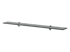 Estantes de pared 2 uds Cristal 90x10 cm 8 mm