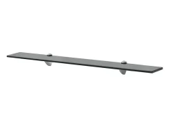 Estantes de pared 2 uds Cristal 80x10 cm 8 mm