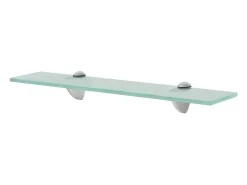 Estantes de pared 2 uds Cristal 50x20 cm 8 mm