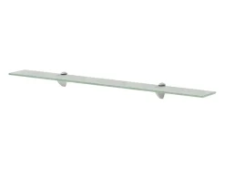 Estantes de pared 2 uds Cristal 90x20 cm 8 mm