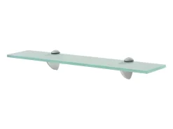Estantes de pared 2 uds Cristal 50x10 cm 8 mm