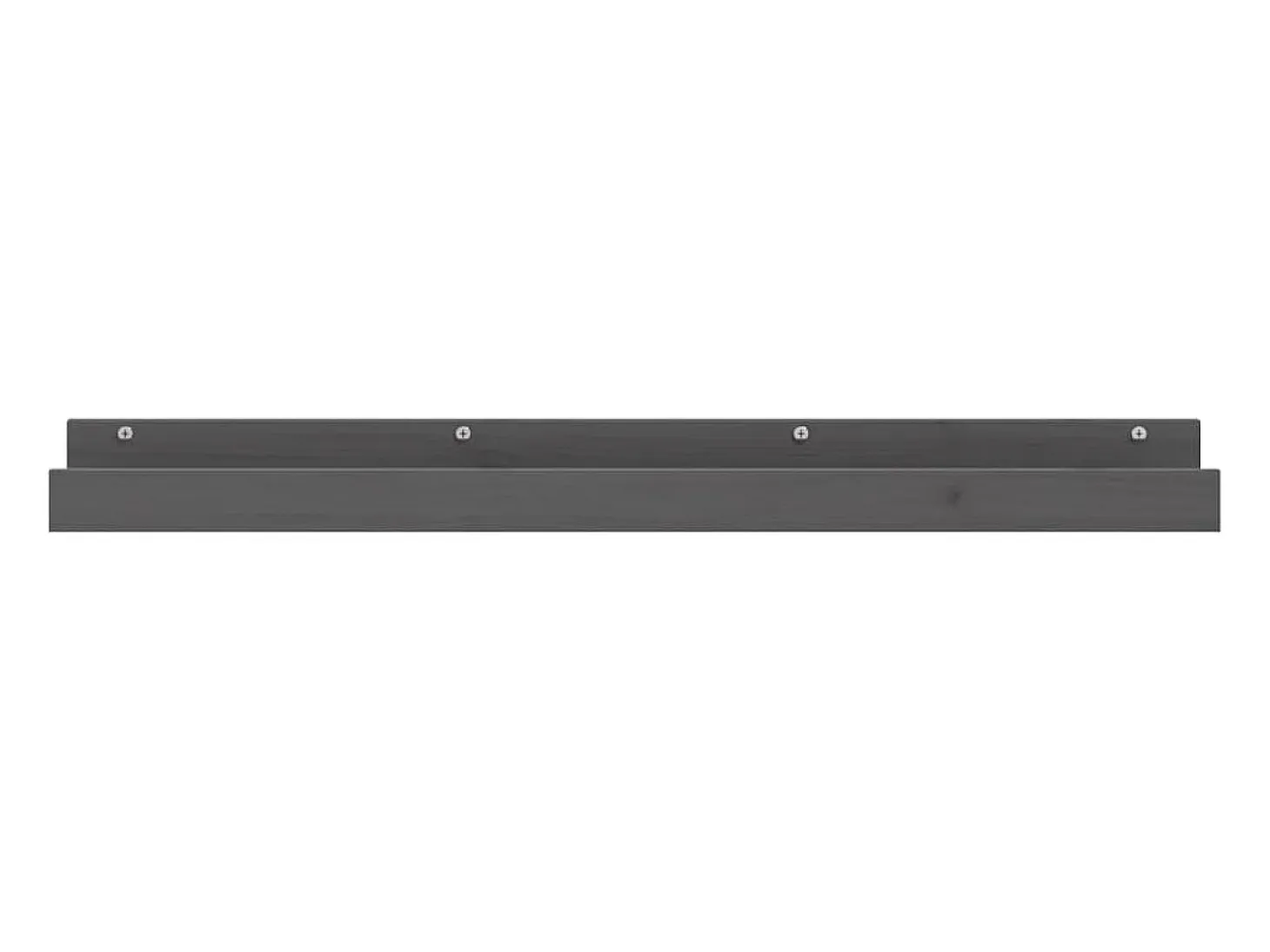 Estantes de pared 2 uds Gris 110x12x9 cm Madera maciza de pino