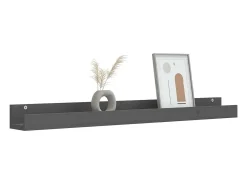 Estantes de pared 2 uds Gris 110x12x9 cm Madera maciza de pino