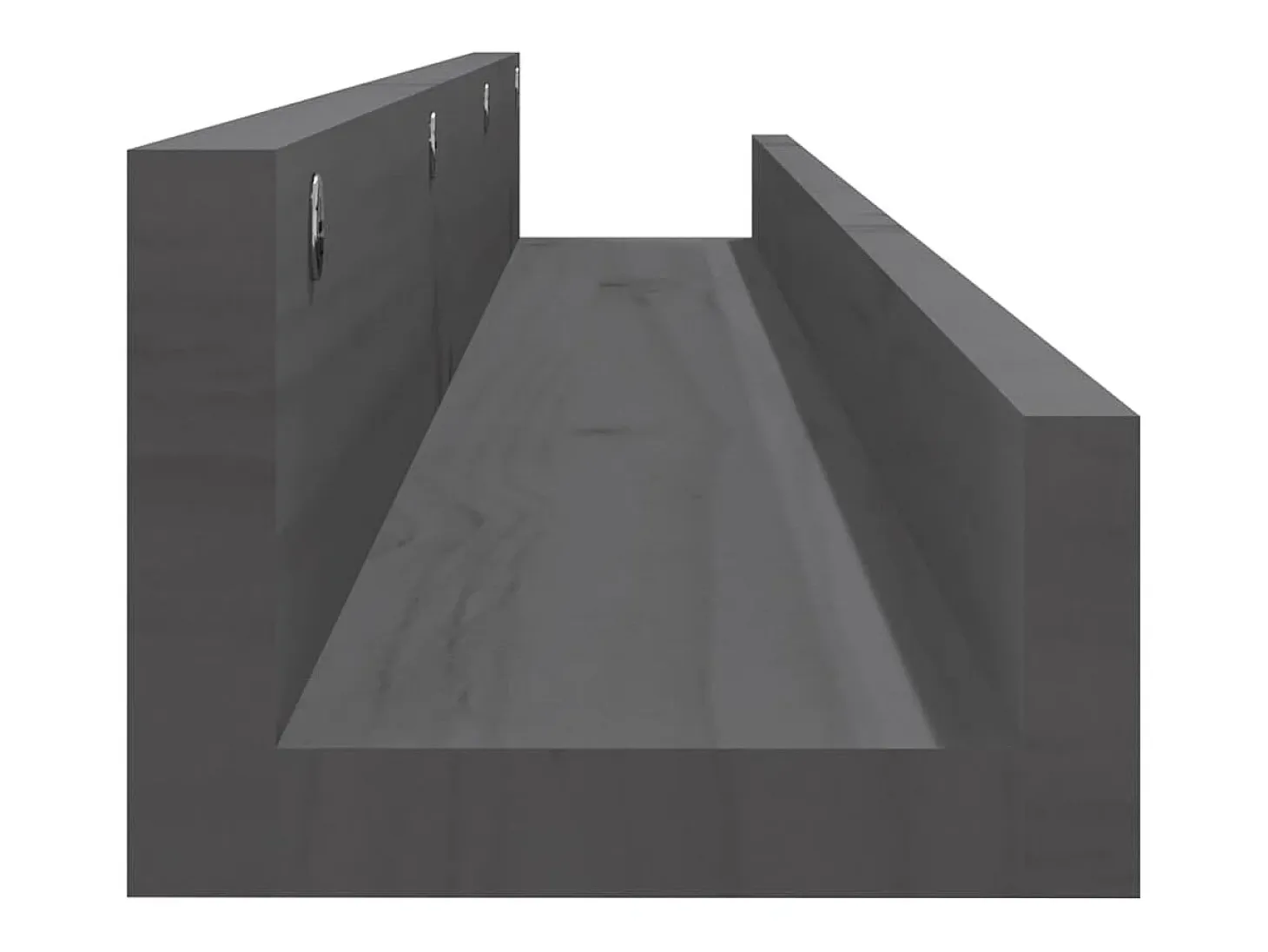 Estantes de pared 2 uds Gris 110x12x9 cm Madera maciza de pino