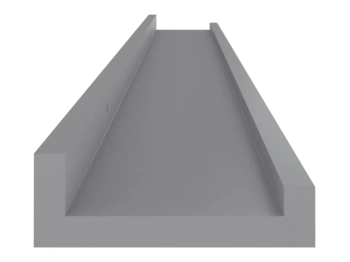 Estantes de pared 2 uds Gris 100x9x3 cm