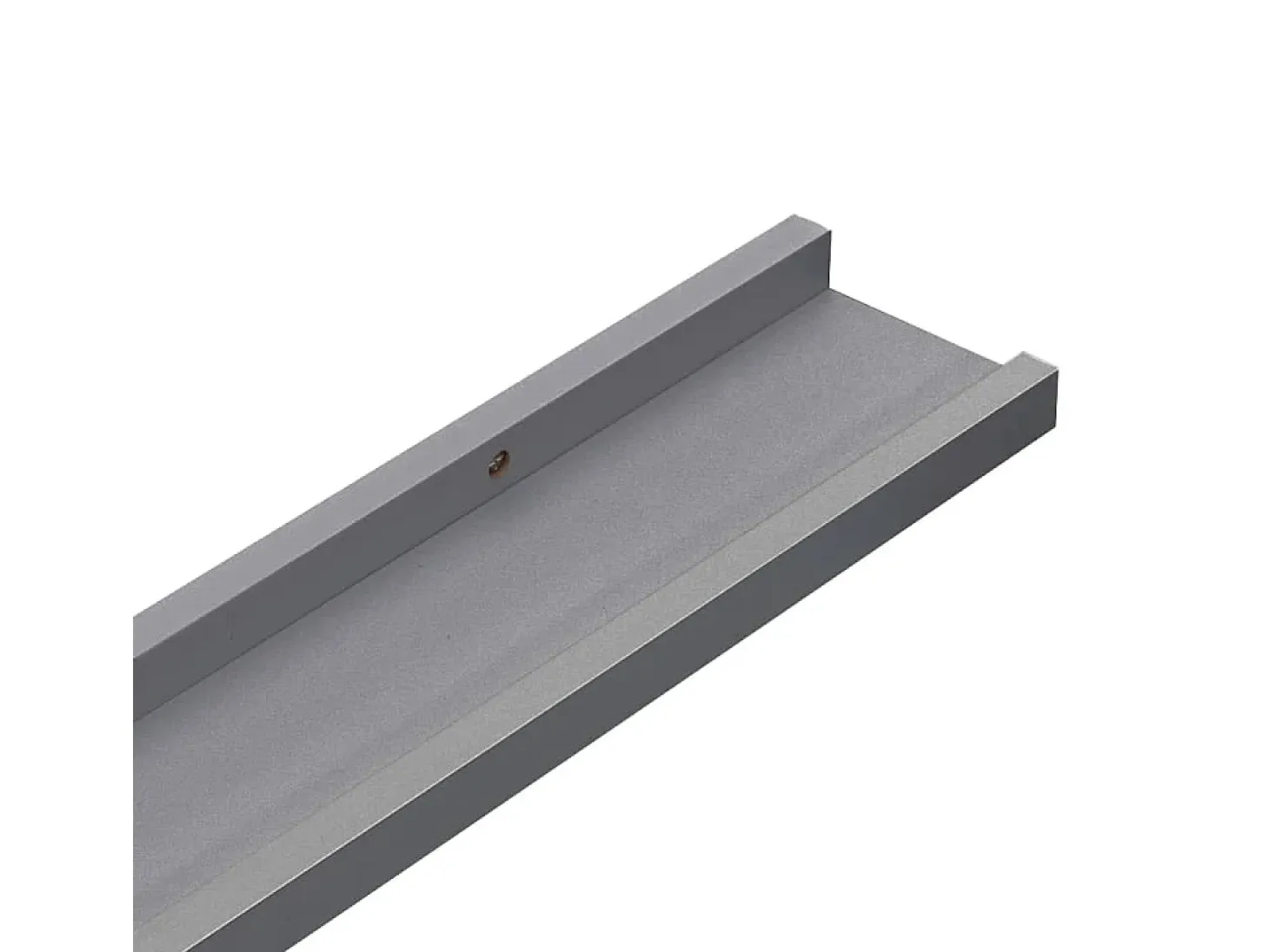 Estantes de pared 2 uds Gris 100x9x3 cm