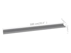 Estantes de pared 2 uds Gris 100x9x3 cm