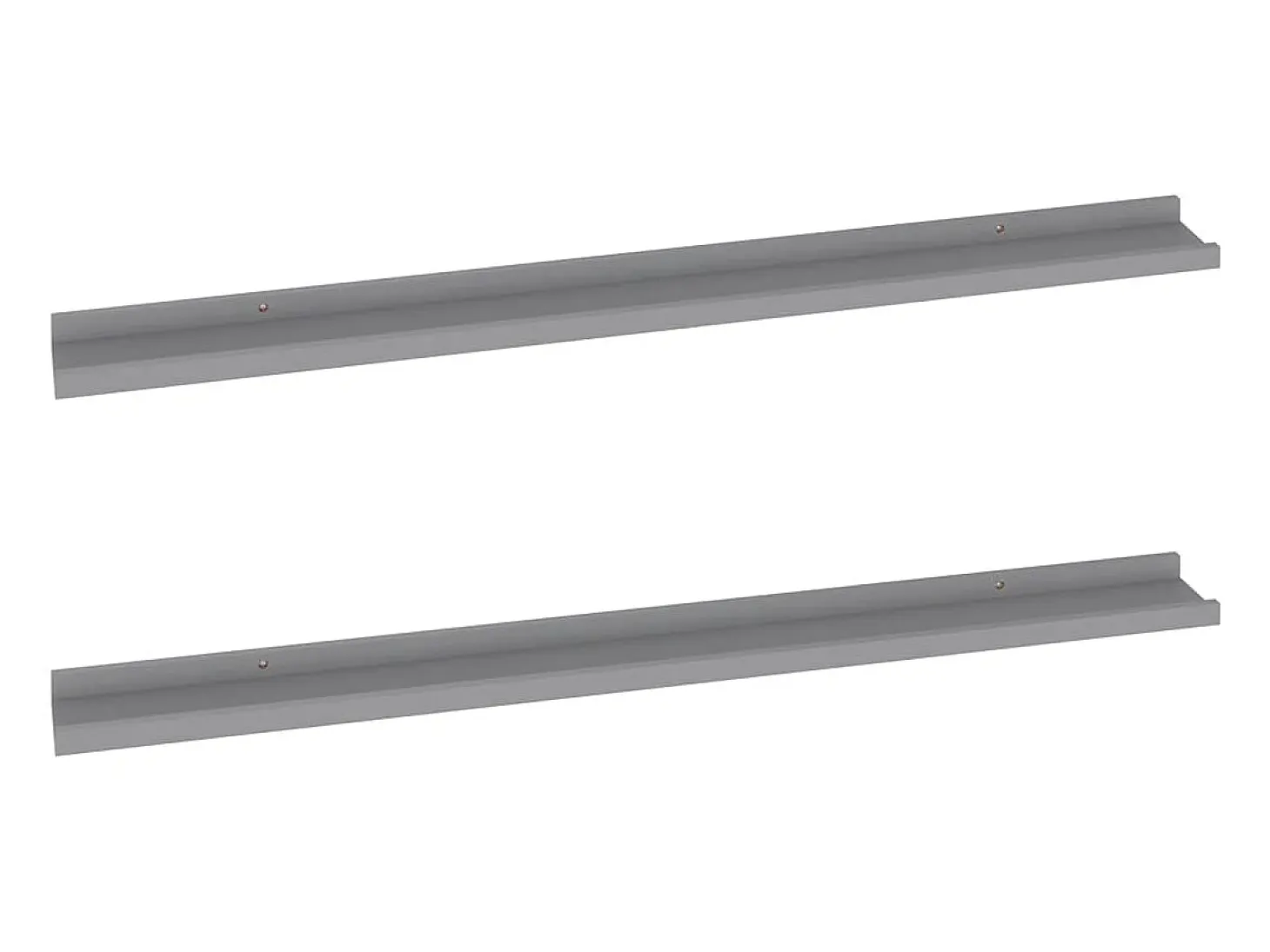Estantes de pared 2 uds Gris 100x9x3 cm